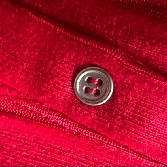 NWOT Jaclyn Intimates Women's Red Cardigan Sweater size medium - Picture 9 of 9